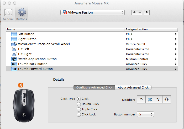 use x-mouse button control for mac